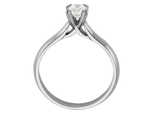 0,49 Karat Diamant Solitaire Ring in 585er 14K Weissgold