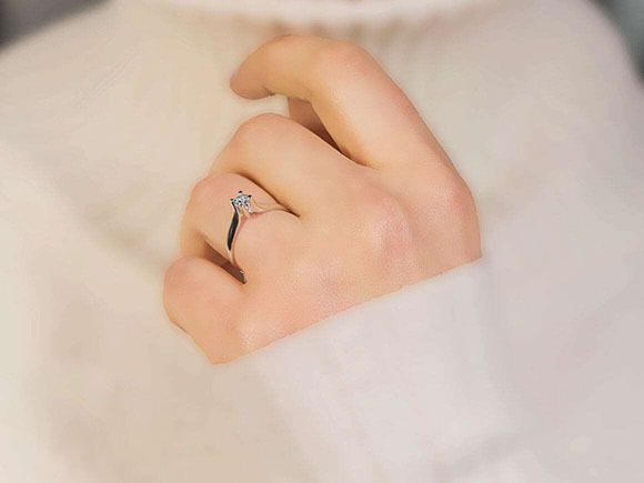 0,21 Karat Diamant Solitaire Ring