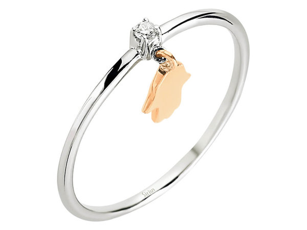 Diamant Fatimas Hand Motiv Ring
