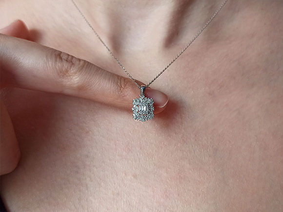 Vega Stern Baguette Diamant Schmuckset in 14 K
