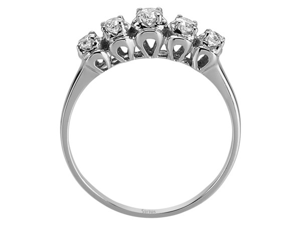 0,28 Carat 5 Diamanten Memoire Ring Allianz in 18K