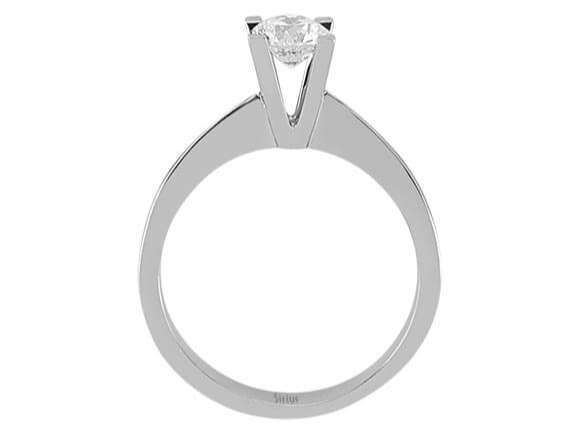 0,54 Karat Diamant Solitär Ring in 14 K Weißgold