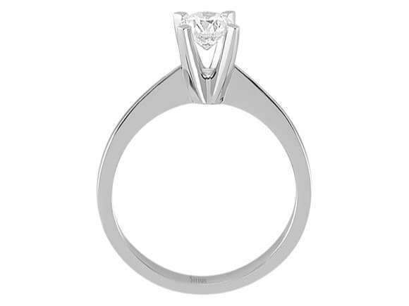 0,51 Karat Diamant Solitär Ring in 585er 14 K Weißgold