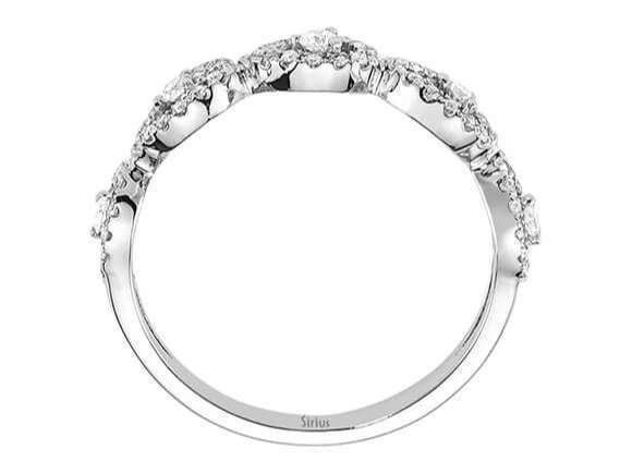 Diamant Regentropfen Ring in 585er 14 Karat Weißgold