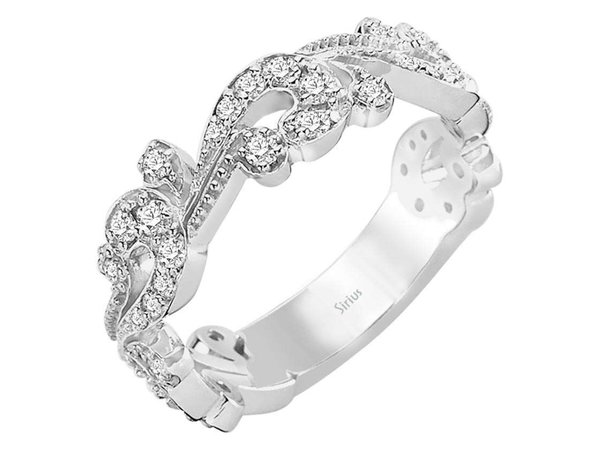 0,70 Carat Diamant Design Ring in 750 er 18 Karat Weissgold