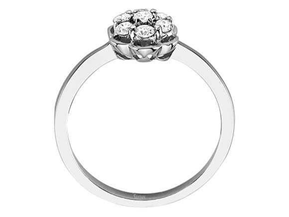 Diamant Brautstrauss Ring in 18 K