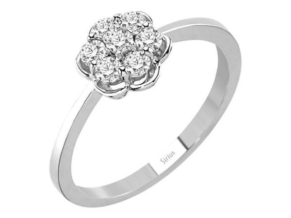 Diamant Brautstrauss Ring in 18 K