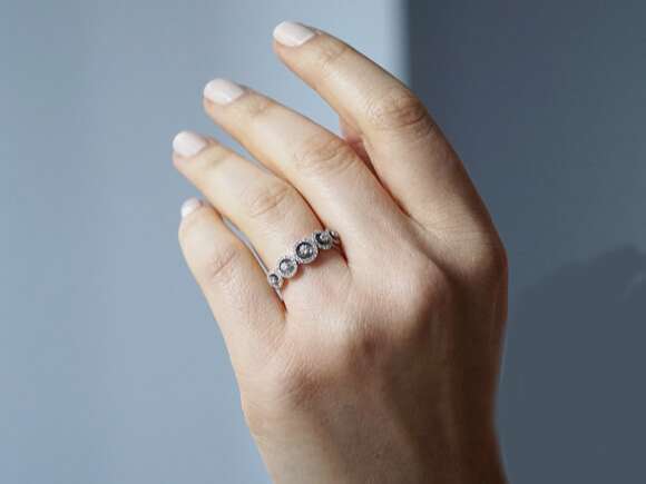 Diamant 5-Schalen Ring