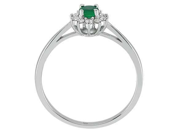 Diamant und Smaragd Ring