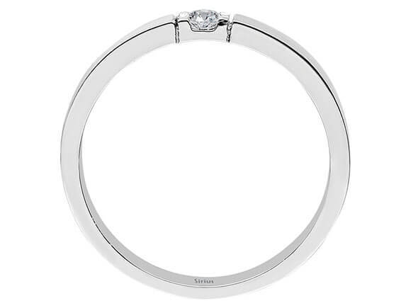 0,08 Carat Diamant Solitär Ring in 14 Karat Weissgold