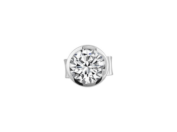 G / SI Farbe 0,27 Carat Diamant Herren Ohrring in 585er 14 Karat Weissgold