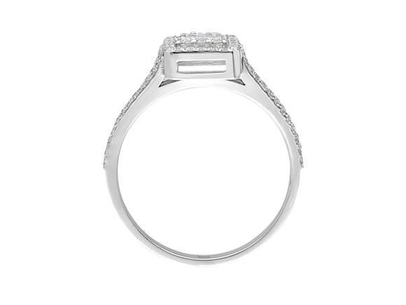 0,42 Carat Baguette Diamant Ring