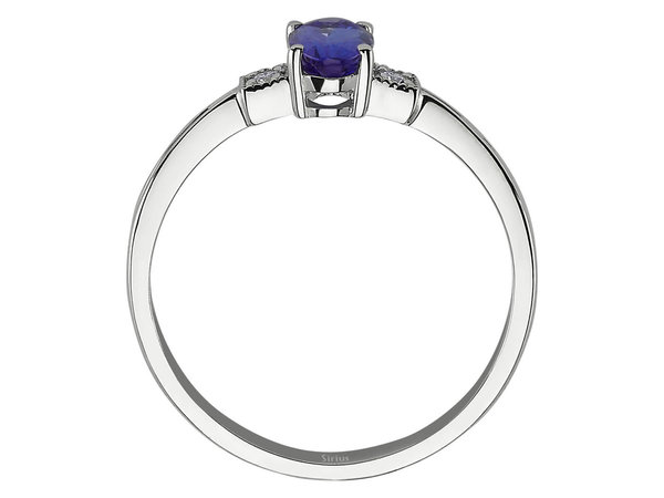 Diamant und Ovaler Schliff AAA Tansanit Ring