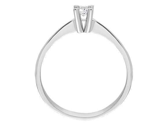 F Farbe 0,11 Carat Diamant Solitär Ring