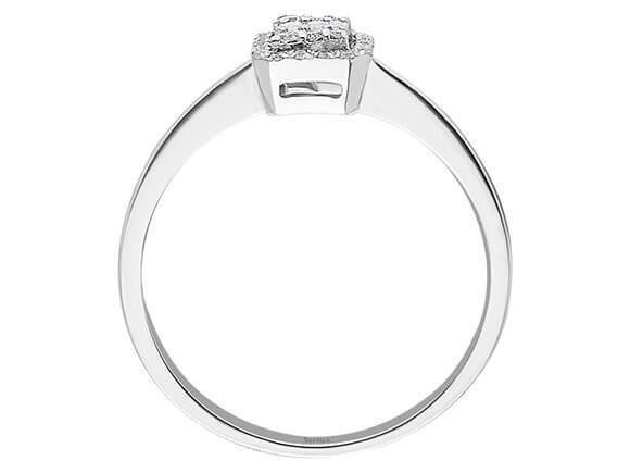 E Farbe 0,14 Carat Baguette Diamant Ring