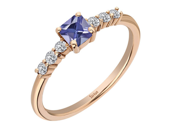 Diamant und Prinzessin Tansanit Ring