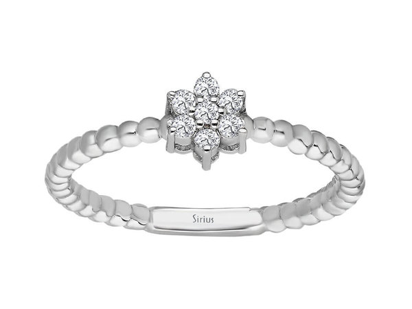 Diamant Minimal Gänseblümchen Ring