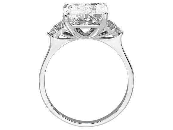 Diamant und Radiant Weißer Topas Ring