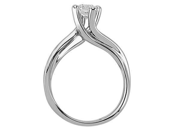 0,52 Carat Diamant Solitaire Ring in 585er 14 Karat Weissgold