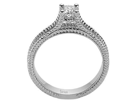 0,35 Karat Diamant Solitär Ring in 14 K Weißgold