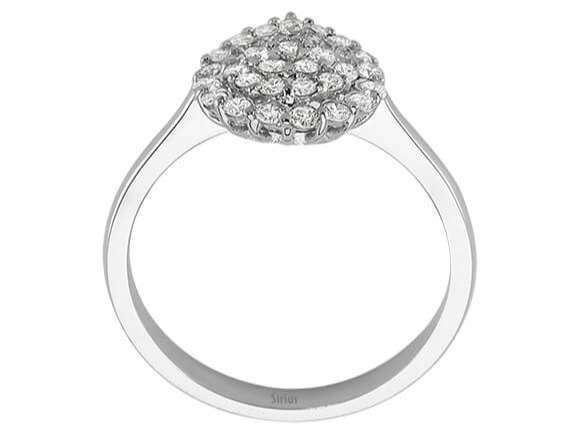 Diamant Tropfen Ring