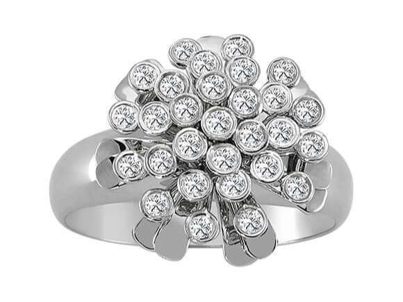 Diamant Blumig Ring