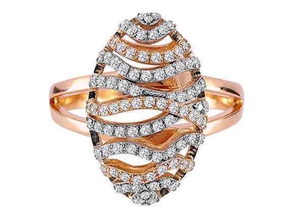 Diamant Seidenkokon Ring