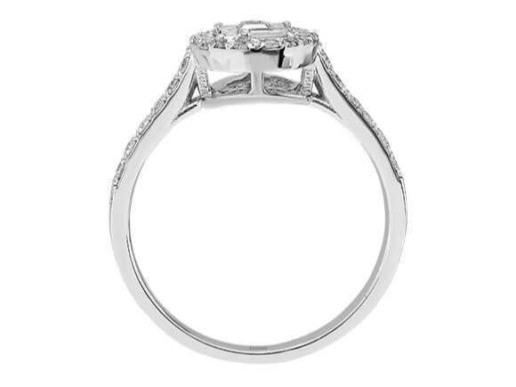 0,46 Karat Baguette Diamant Ring