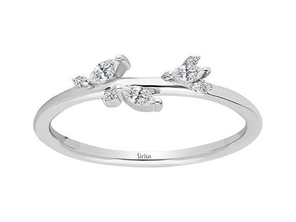 Marquise Diamant Moiree Ring