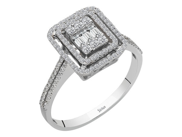 0,54 Karat Baguette Diamant Ring