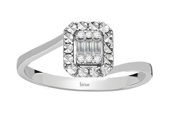 Diamant Lichtkrone Baguette Ring