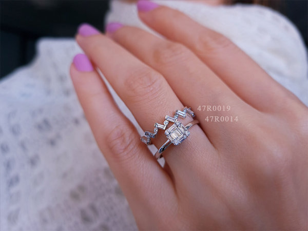 0,22 Karat Diamant Baguette Ring