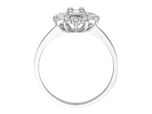 Baguette Diamant Sonnenblume Ring
