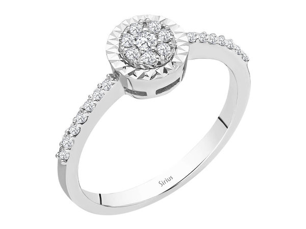 0,23 Carat Diamant Coronet Sollitär Ring