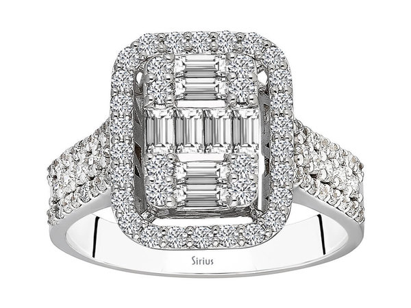1,13 Karat Diamant Baguette Ring