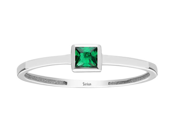 Prinzessin Schliff Smaragd Solitär Ring